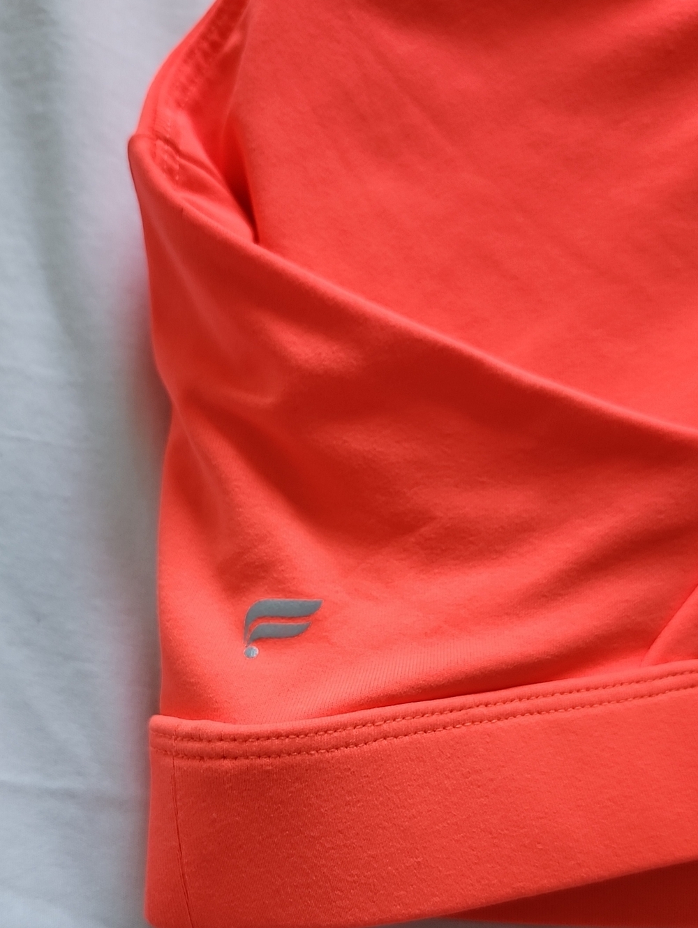 Fabletics Neon Coral Orange Racerback Sports Bra Plus Size 1X NWT - Picture 3 of 8